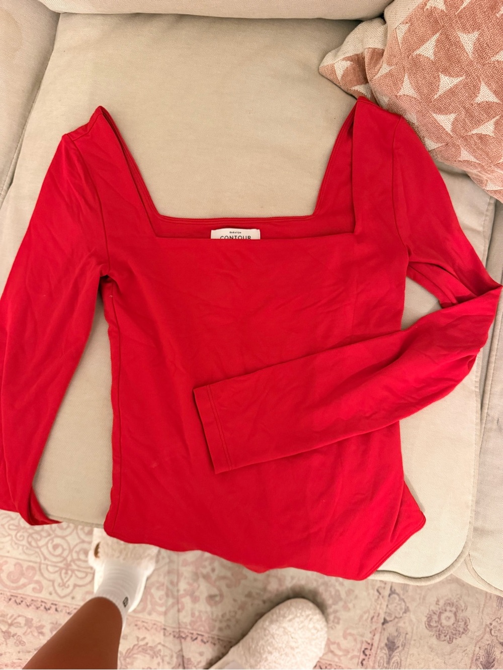 Aritzia contour red bodysuit